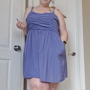 Sundress - Denim Blue Microdot Rayon - Torrid brand - Size 4